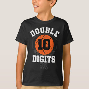 Dubbla Digits Birthday Dekorations Boy 10th Basket T Shirt