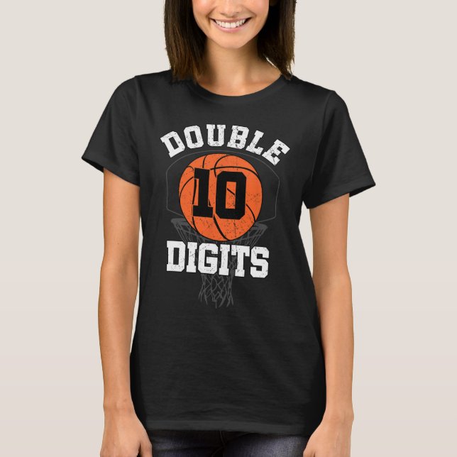 Dubbla Digits Birthday Dekorations Boy 10th Basket T Shirt (Framsida)