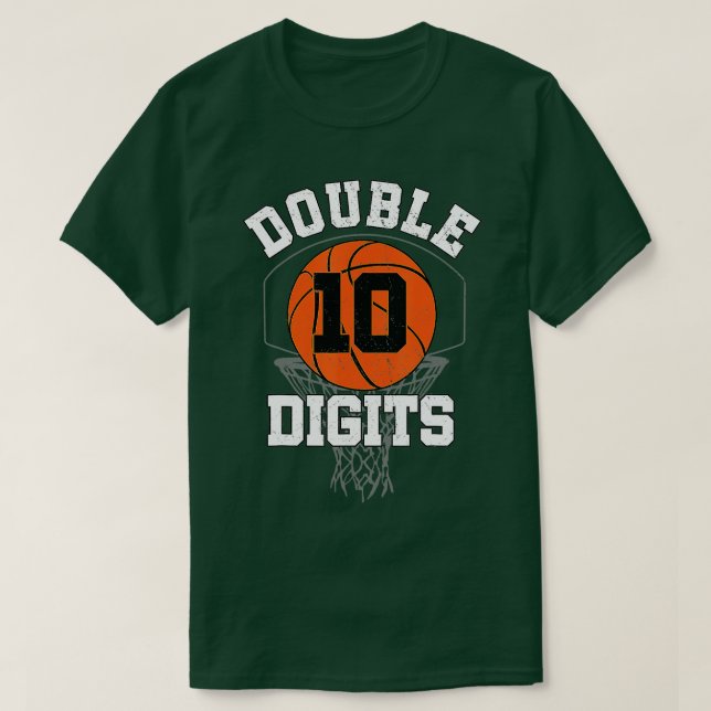 Dubbla Digits Birthday Dekorations Boy 10th Basket T Shirt (Design framsida)
