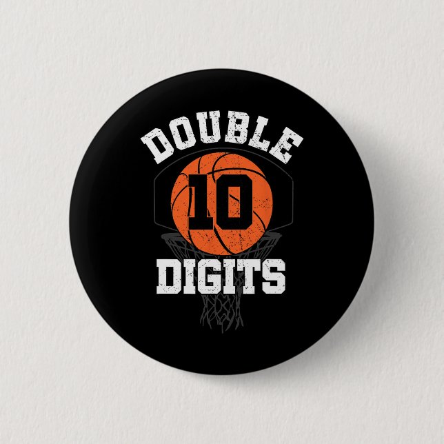 Dubbla Digits Birthday Dekorations Boy 10th Bysket Knapp (Framsida)