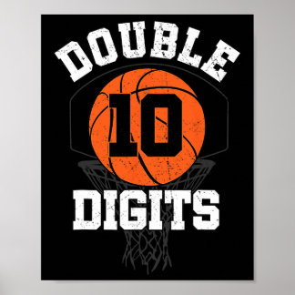 Dubbla Digits Birthday Dekorations Boy 10th Bysket Poster