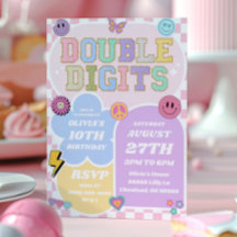 Dubbla Digits Preppy Patch 10:e Födelsedagsfesten