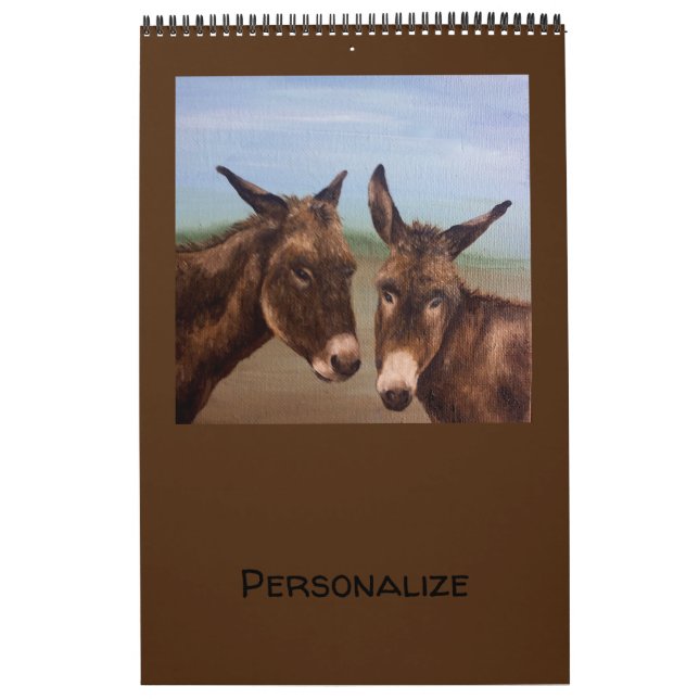 Dubbla Donkey Calendar Kalender (Omslag)