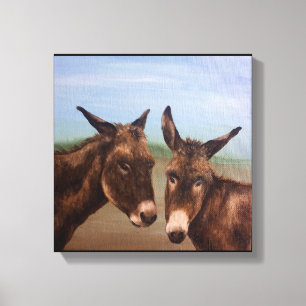 Dubbla Donkey Canvastryck