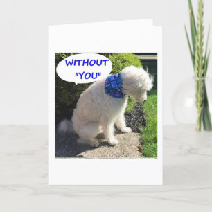 DUBBLA DOODLE "UTAN DIG ÄR JAG BLUE"! HELGKORT