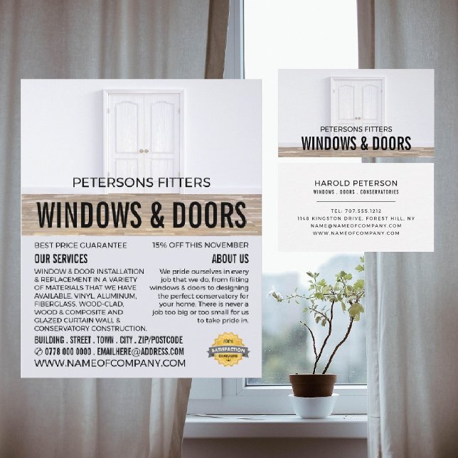 Dubbla Doors, Window & Door Fitter Company Reklamblad (Skapare uppladdad)