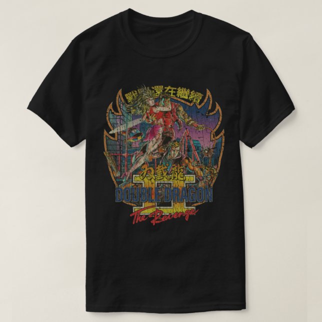 Dubbla Dragon II The Revenge 1988 T Shirt (Design framsida)