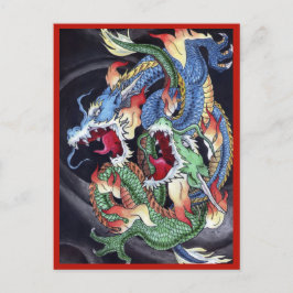 Dubbla Dragons Vykort