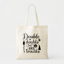 Dubbla Dubbla Toil & Trouble Spooky Tote Bag Tygkasse