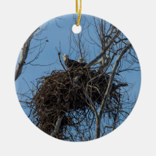 Dubbla Eagle-problem Julgransprydnad Keramik