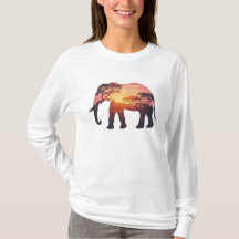 Dubbla Exponering Elephant Silhouette Design - Sav