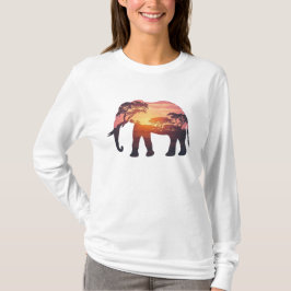 Dubbla Exponering Elephant Silhouette Design - Sav T Shirt