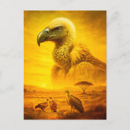 Dubbla Exponering Porträtt i afrikansk vuld Helg Vykort