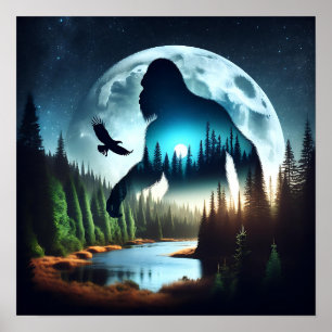 Dubbla Exponeringsgräns, Eagle och Full Moon Poster