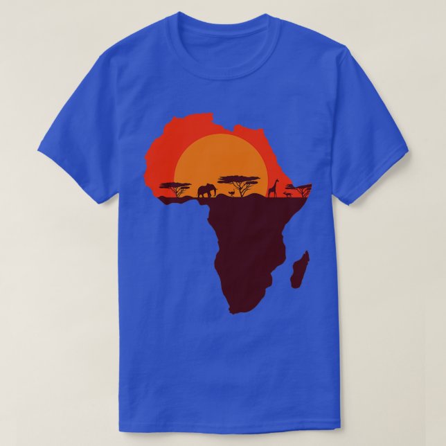 Dubbla Exposure Art Afrika Safari Funny Gift Idea T Shirt (Design framsida)