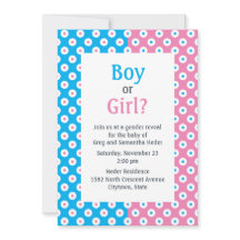 Dubbla Färg Boy eller Girl Polka-Dot Gender Reveal