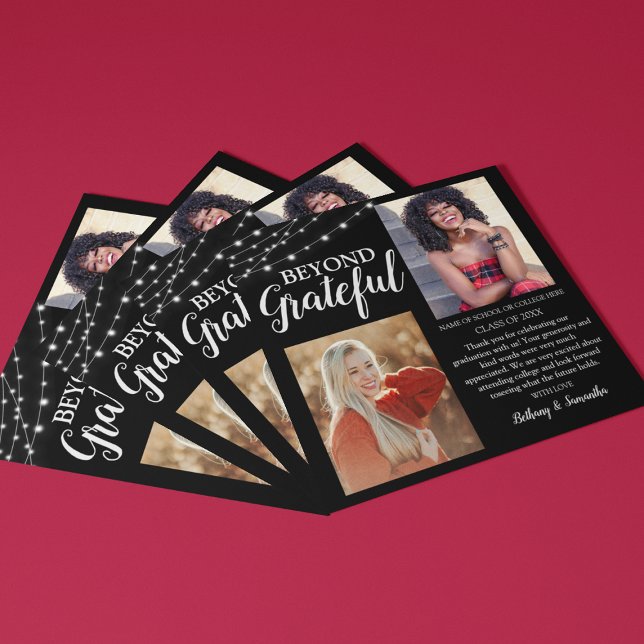 Dubbla Firande 2 Photo Studenten Tack Kort (Skapare uppladdad)