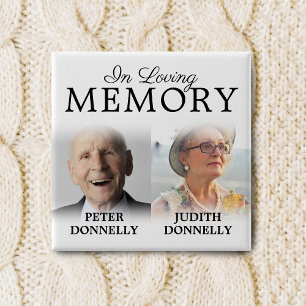 Dubbla Firande i Life Memorial Button Knapp