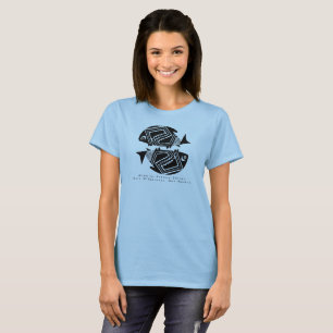 Dubbla Fish, Mimbres Pottery Design T-Shirt
