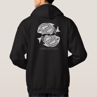 Dubbla Fish, Mimbres Pottery Design T-Shirt Hoodie