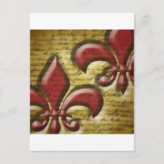 Dubbla Fleur de Lis Vykort