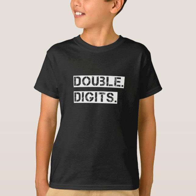 Dubbla för barn 10:e födelsedagen för en Coola 10 T Shirt (Framsida)