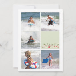 Dubbla för julprydnad, SIded Multi Photo Card Julkort