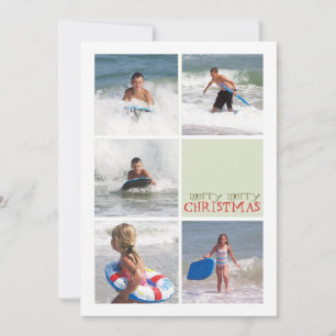 Dubbla för julprydnad, SIded Multi Photo Card Julkort