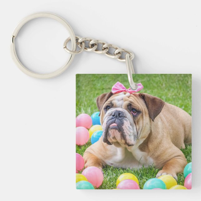 Dubbla för personlighundfotoet sid Keychain (Framsidan)