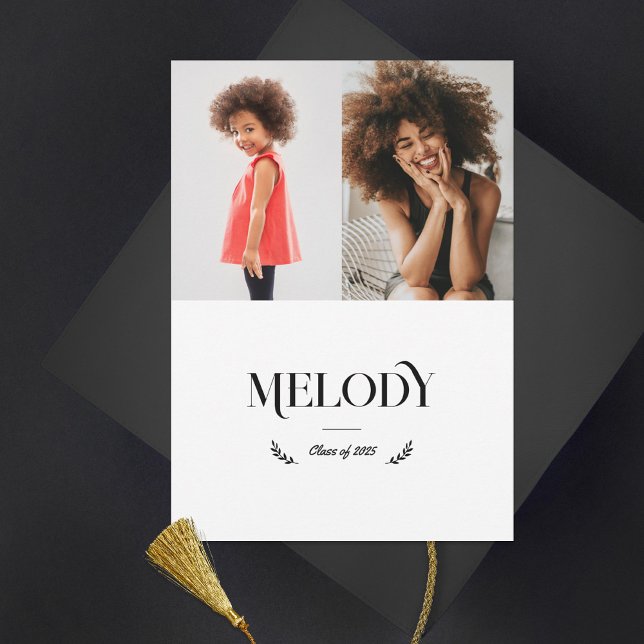 Dubbla foto-barn med aktuell Grad Photo Studenten Meddelande (Skapare uppladdad)