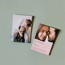 Dubbla fotomodern fetstilt text spara datumet