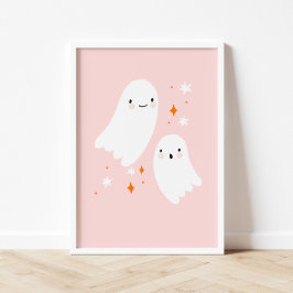 Dubbla Ghost Rosa Halloween Poster