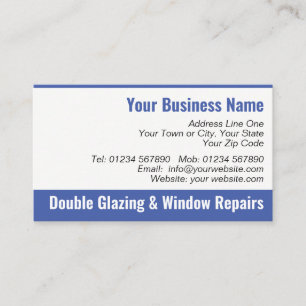 Dubbla Glaing & Windows Reparation QR-kod Visitkort