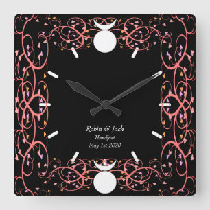 Dubbla Gods Clock för Wiccan Gay Newly Webers Fyrkantig Klocka