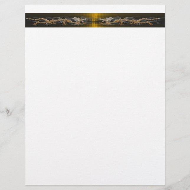 Dubbla Golden Dragons Letterhead (Framsida)