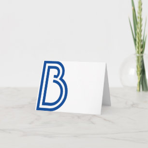 DUBBLA GRÄNS FONT, PERSONLIG INITIAL ANTECKNINGSKORT
