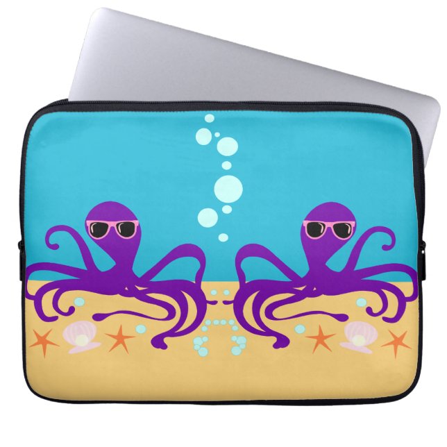 Dubbla Groovy Octopus Laptop Sleeve (Framsidan)