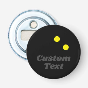 Dubbla gult  punktsquash boll magnet flaska öppnar flasköppnare