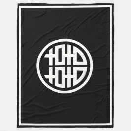 Dubbla Happity/Black - Blanket i stor skala Fleecefilt