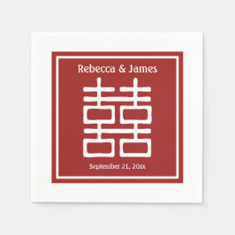 Dubbla Happity Chinese Bröllop Pappersservett