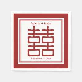 Dubbla Happity Chinese Bröllop Pappersservett