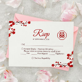 Dubbla Happity Elegant China Bröllop OSA Kort