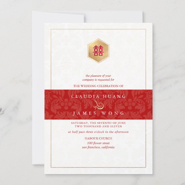 Dubbla Happity Faux Ro Guld, DIY Background Inbjudningar (Baksida)