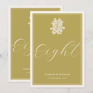 Dubbla Happity Guld Bröllop-Bordsnumret i Kina Inbjudningar