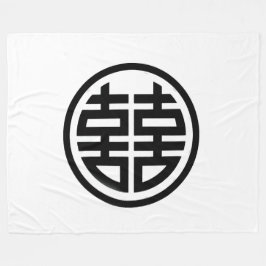 Dubbla Happity/White - Stor Fleece Blanket