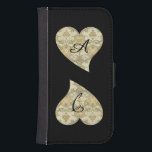 Dubbla Heart-Blommönstret av W Morris Monogram Samsung S4 Plånboksfodral<br><div class="desc">Blommönstret av William Morris återuppstod och förvandlades till hjärtform. För Älskare. Du kan enkelt ändra text färg,  teckensnitt,  storlek och placering genom att klicka på anpassningsknappen.</div>