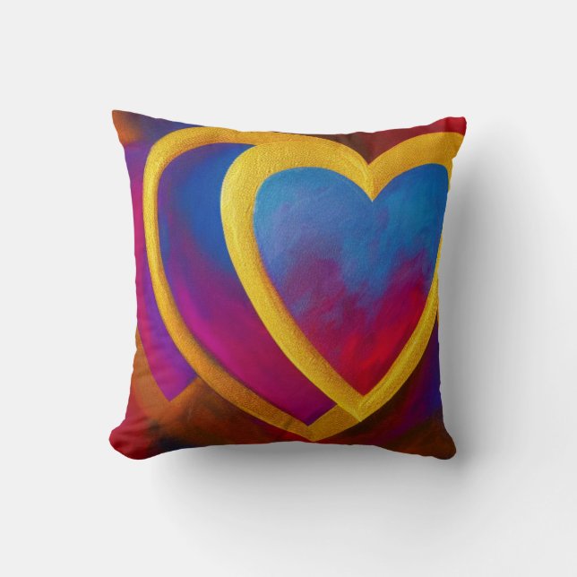 Dubbla Hearts Dekorativ kudde (Framsida)