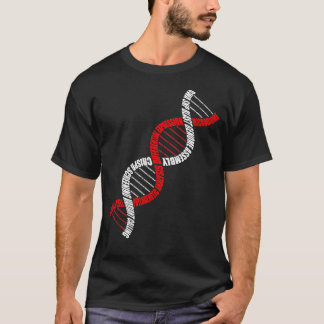 Dubbla Helix DNA Bioinformatics ord moln T Shirt