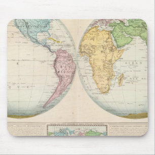 Dubbla Hemisphere Karta of the Climate Musmatta