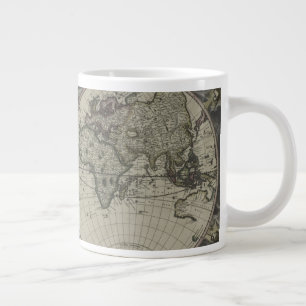 Dubbla Hemisphere World Map 1672 Jumbo Mugg